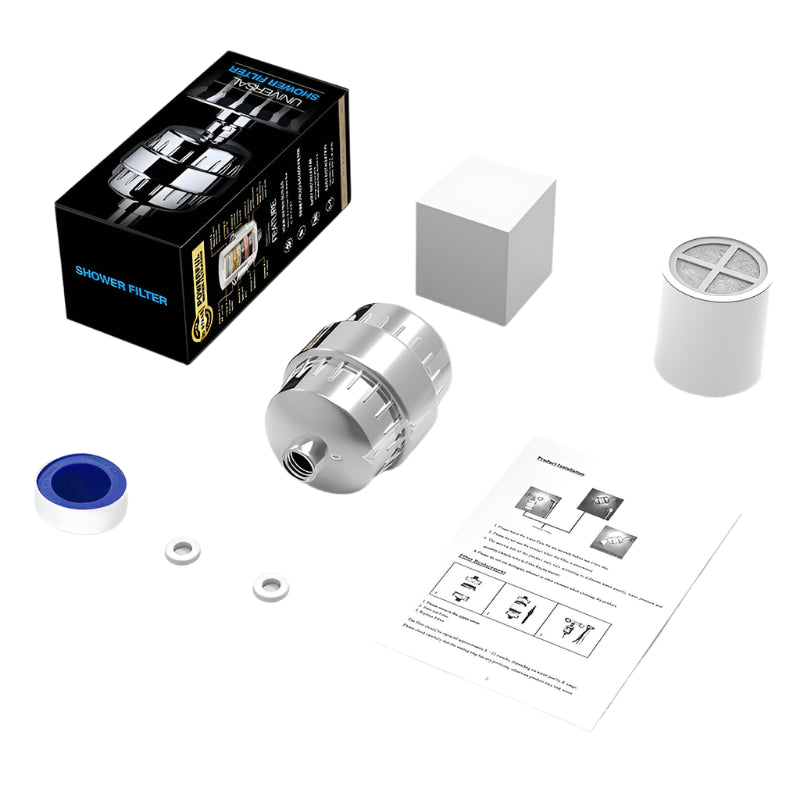 High Output Shower Water Filter to Remove Chlorine Fluoride Heavy Metals Filtered Soften Hard Water for Shower Head - Supersell