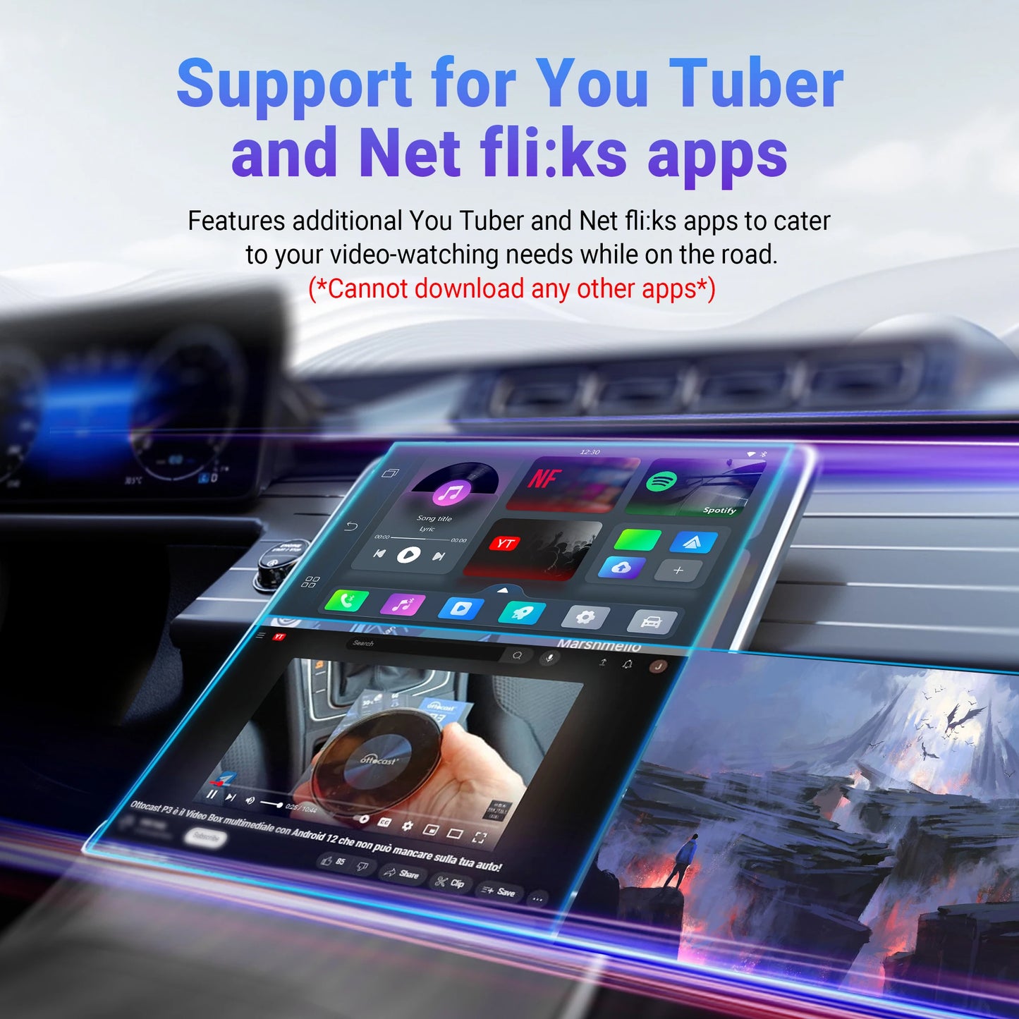 OTTOCAST Play2Video Pro Wireless CarPlay Wireless Android - Supersell
