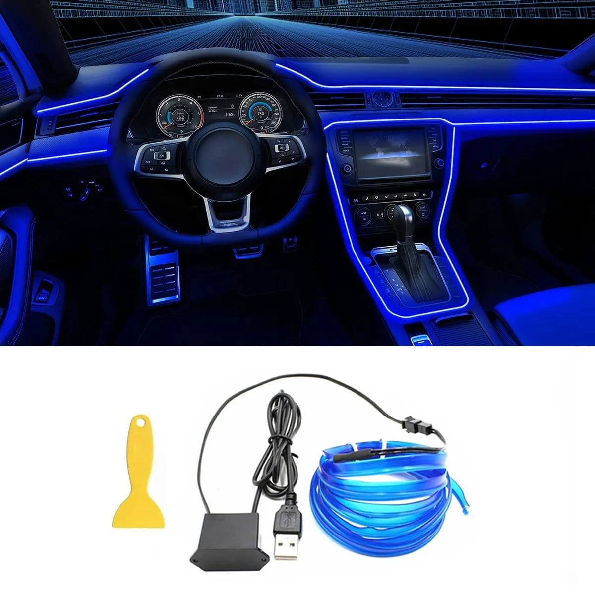 5M Car Interior Led Strip Light Wiring Decorative Lamp – Supersell