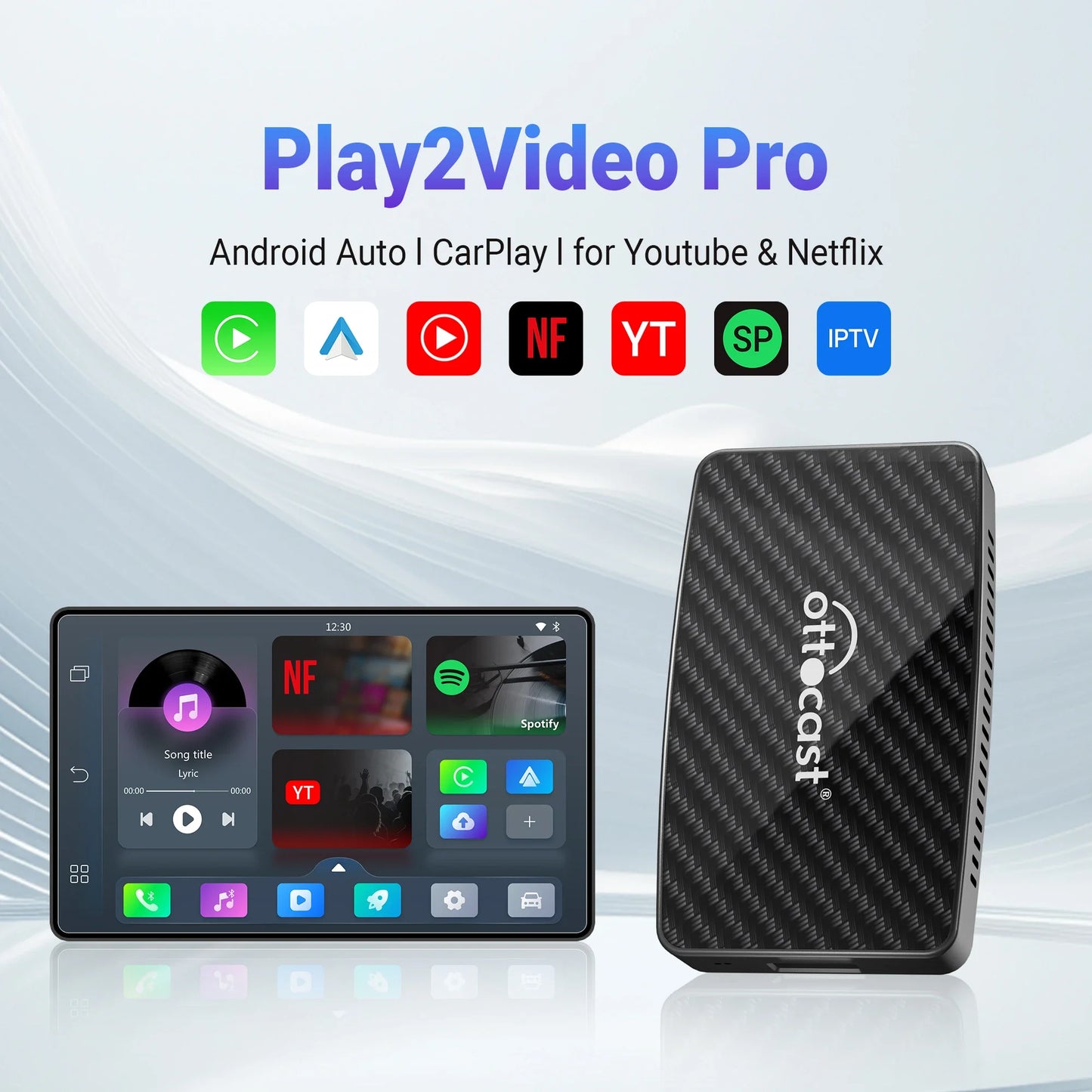 OTTOCAST Play2Video Pro Wireless CarPlay Wireless Android - Supersell