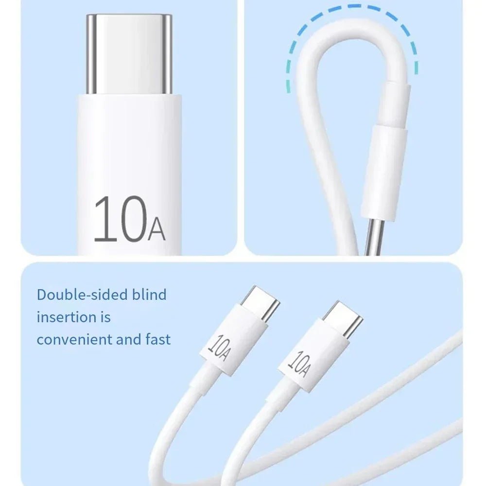 120W 10A Fast Charger PD Dual USB C To Type C Quick Charging Cable - Supersell