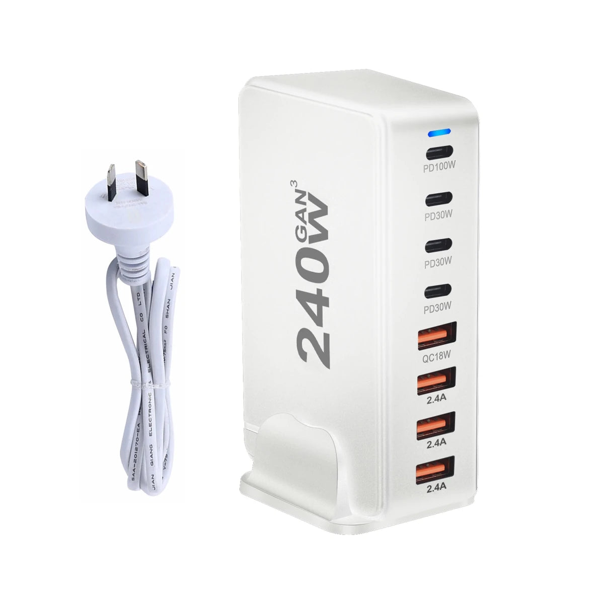 240W Charger 8 - port USB Type C PD Charger - Supersell