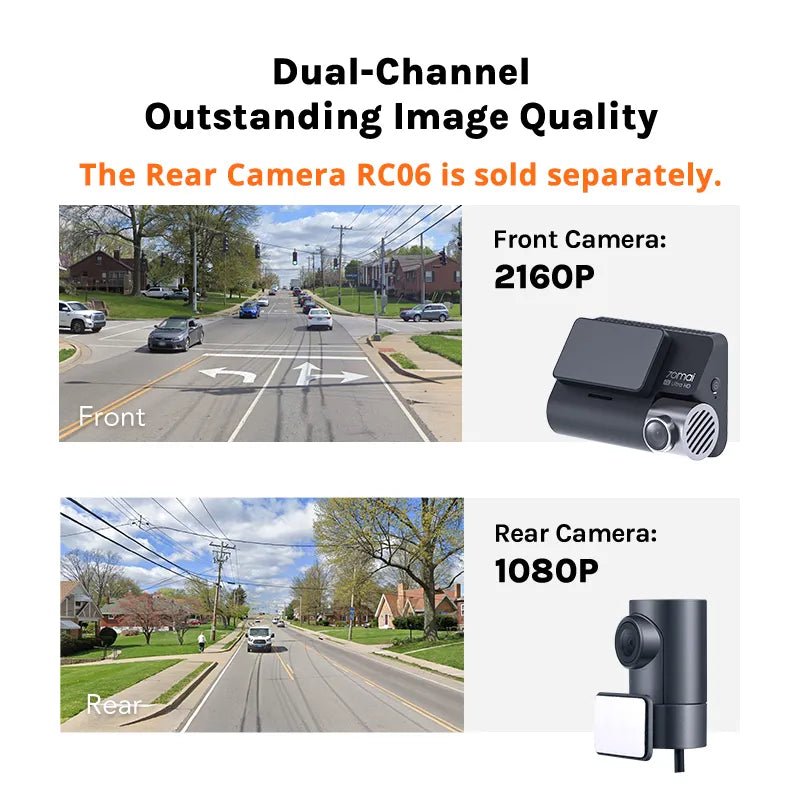 4K 70mai A800S Dash Cam Front and Rear - Supersell