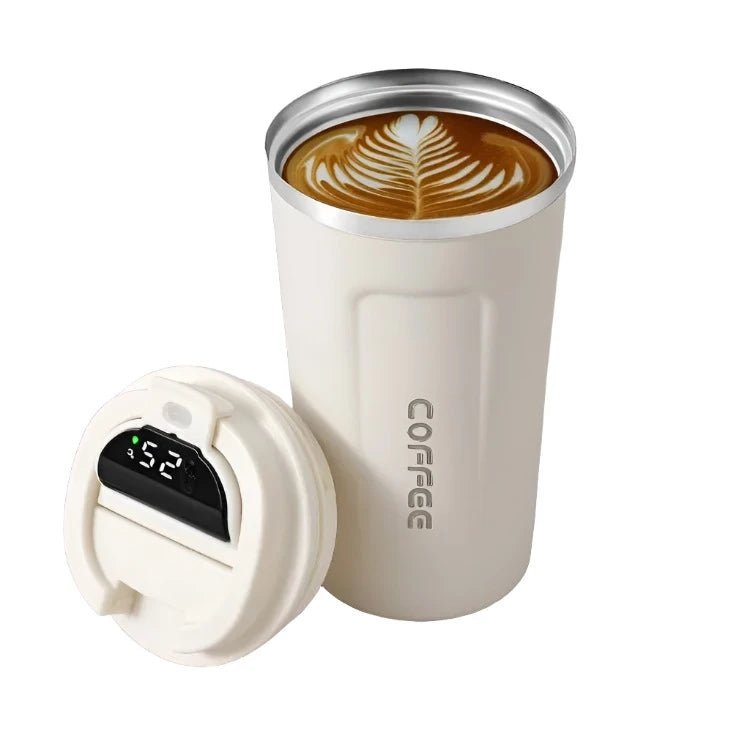 510ml Thermos Coffee Mug Stainless Steel Coffee Cup Temperature Display - Supersell