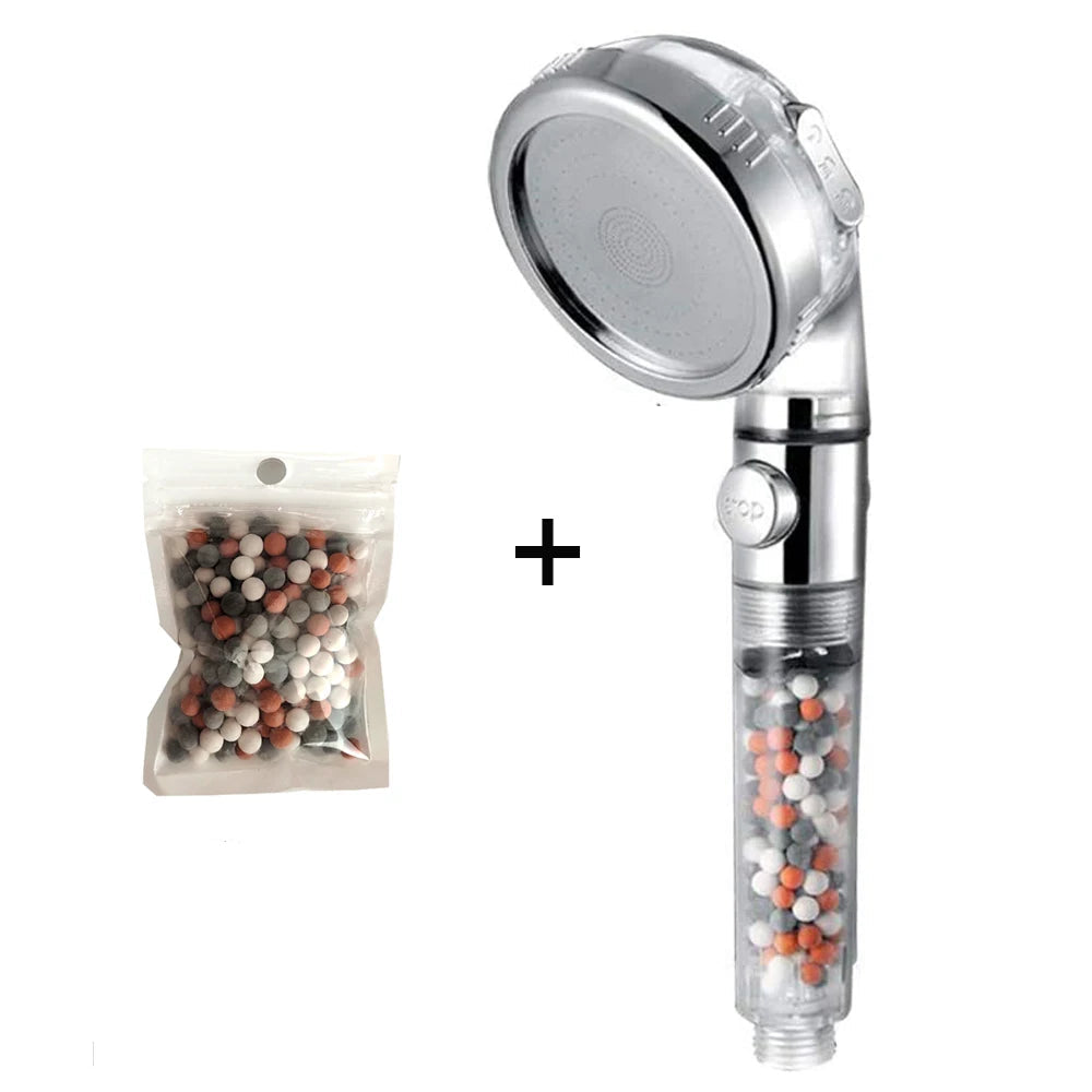 Ionic Mineral Anion 3 Modes Handheld Bathroom Shower head - Supersell 