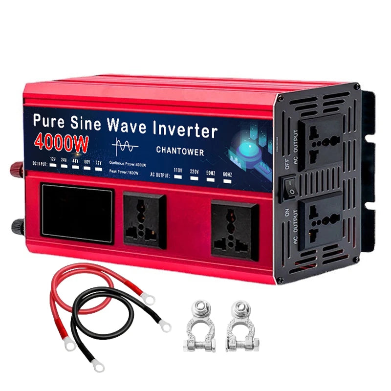 Pure Sine Wave Inverter DC 12v/24v/48v To AC 220v Voltage Converter Car Power Inverter - Supersell 