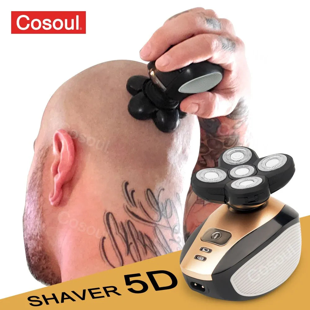Head Shaver Electric Shaver for Men Rechargeable Electric Men Shaver Body Hair Electric Razor - Supersell