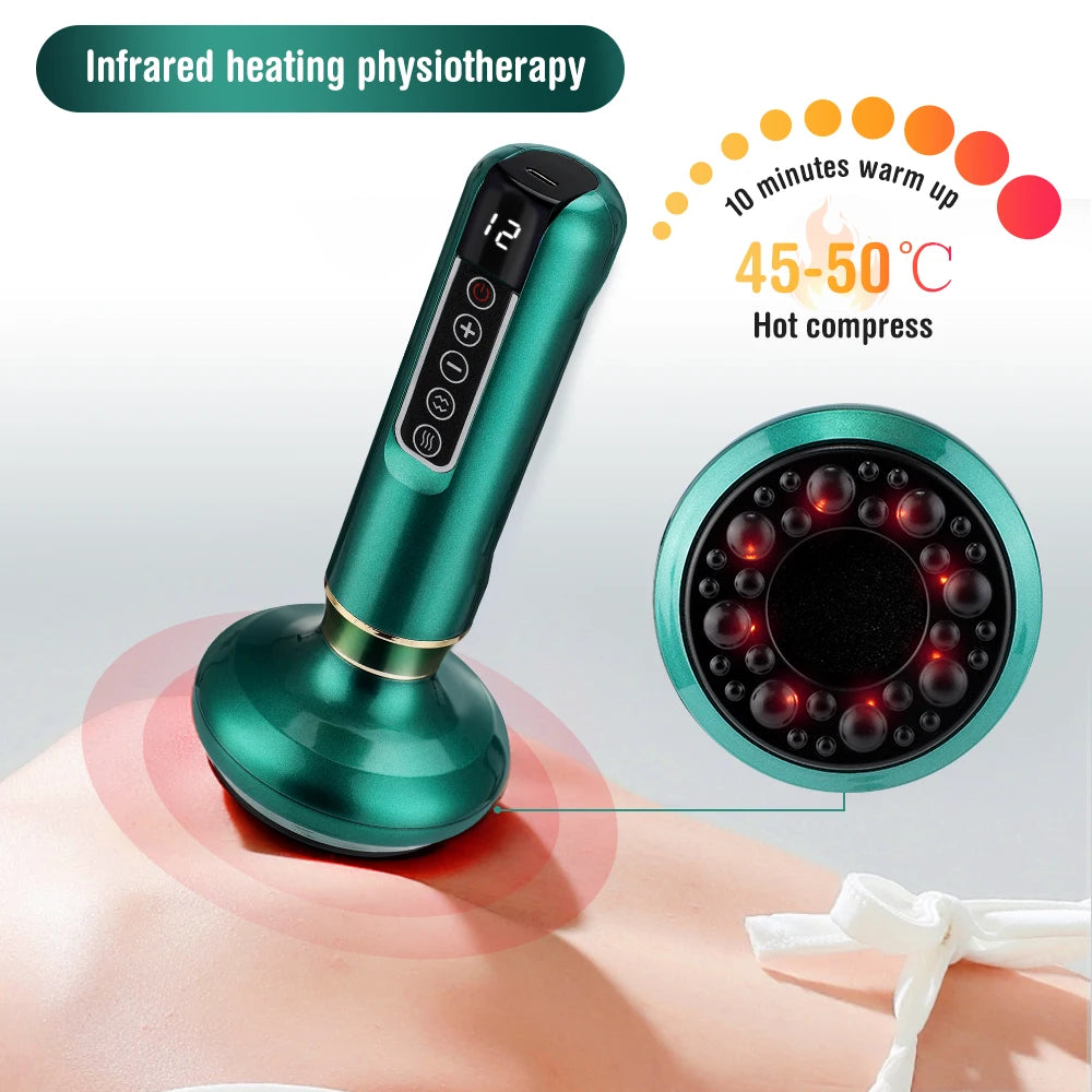 Electric Cupping Massager Vacuum Suction Cup GuaSha Anti Cellulite - Supersell 