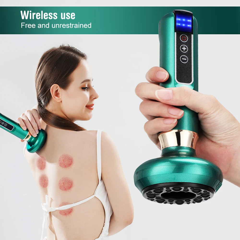 Electric Cupping Massager Vacuum Suction Cup GuaSha Anti Cellulite - Supersell 