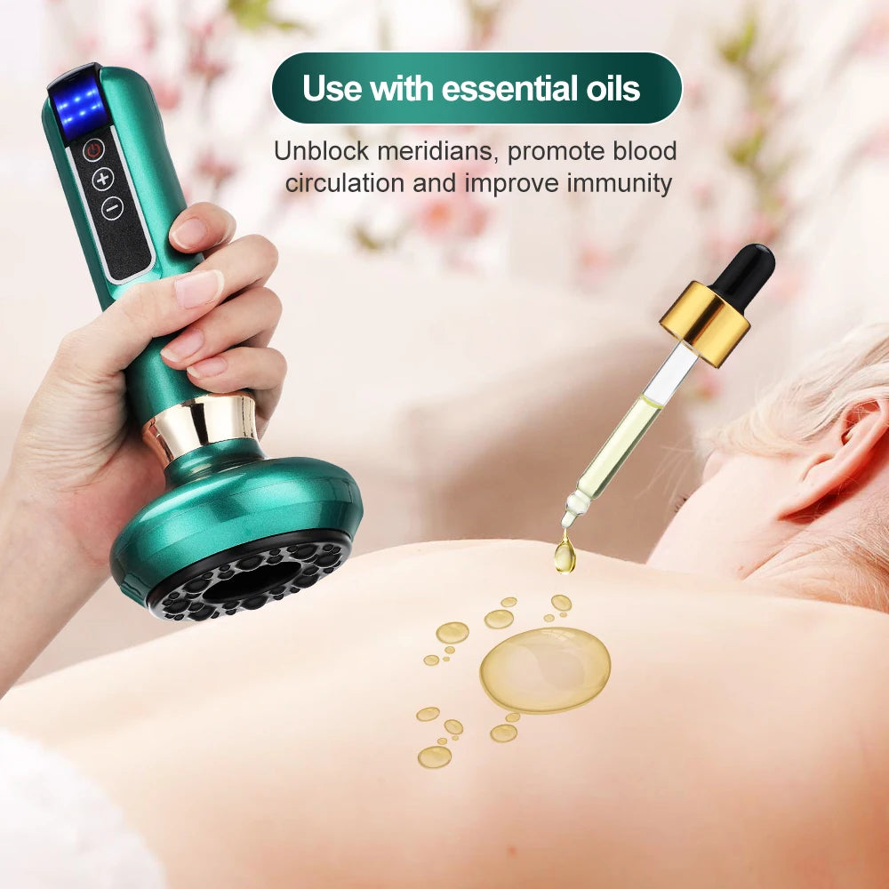 Electric Cupping Massager Vacuum Suction Cup GuaSha Anti Cellulite - Supersell 