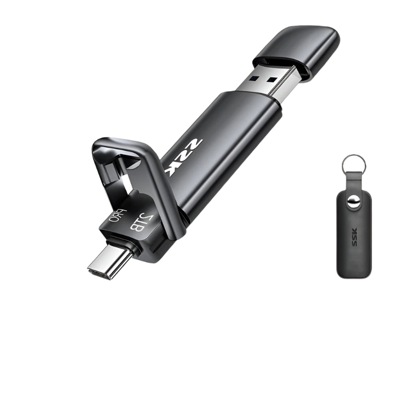 SSK 2TB SSD USB C External SSD Up To 1000MB/s Type-C + USB A 3.2 - Supersell 