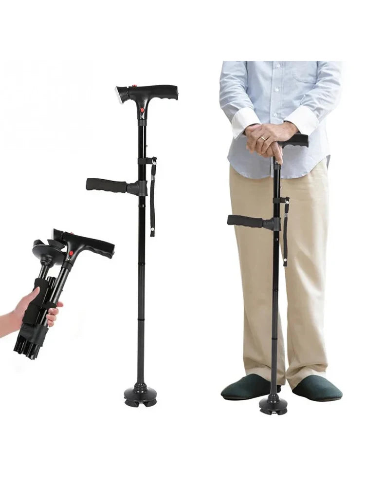 Collapsible Telescopic Folding Cane LED with Alarm