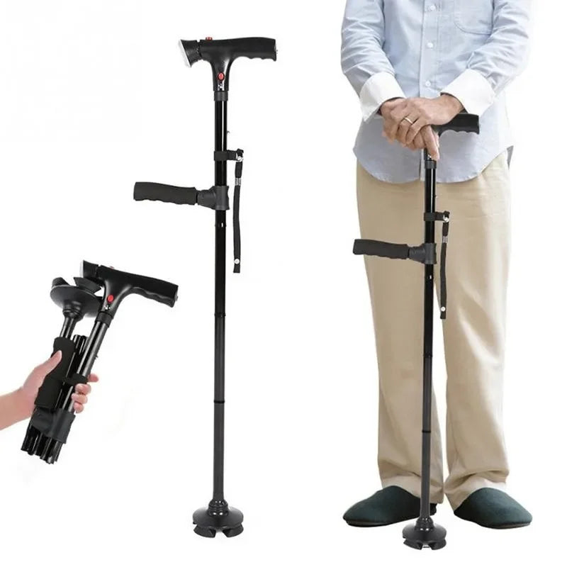 Collapsible Telescopic Folding Cane LED with Alarm