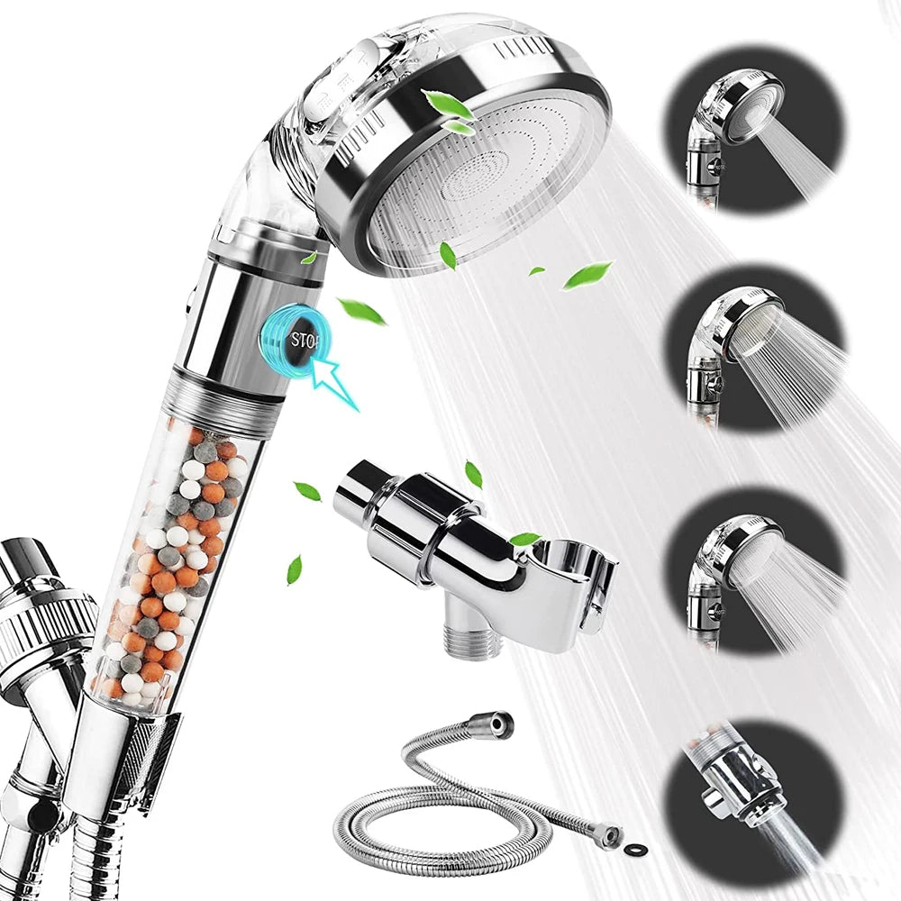 Ionic Mineral Anion 3 Modes Handheld Bathroom Shower head - Supersell 