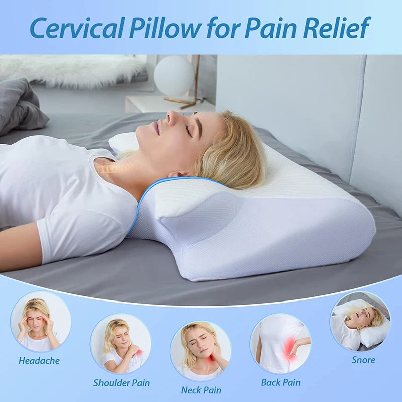 Cervical Ergonomic Contour Orthopedic Pillow for Neck Pain - Supersell 
