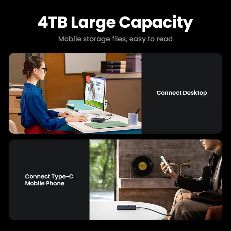 UGREEN 40Gbps NVMe SSD Case SSD Enclosure M.2 to USB4.0 Adapter - Supersell 