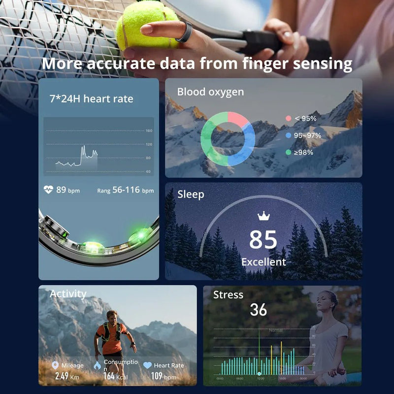 Cii R03 COLMI R03 Smart Ring: Track Health Seamlessly with 5ATM & IP68 Rating