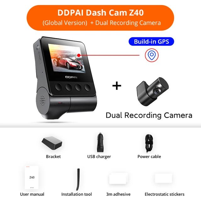 DDPAI Z40 Dash Cam Dual Car Camera Recorder - Supersell