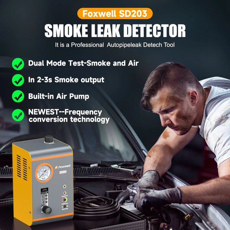 FOXWELL Automotive Smoke Machine Built - in Air Pump EVAP Vacuum Leak Detector - Supersell