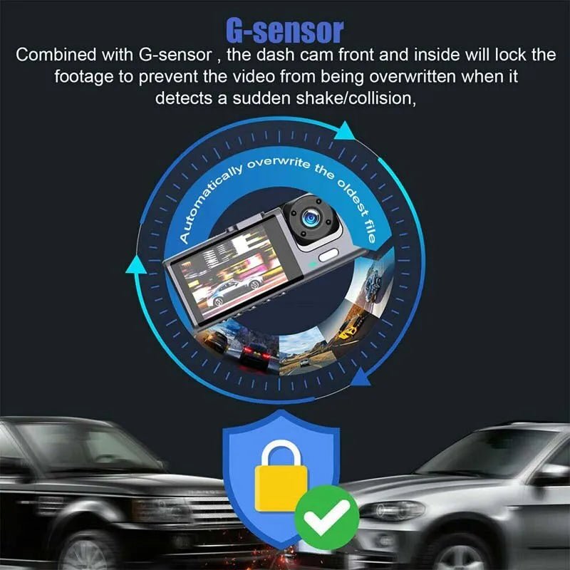 24/7 Car Dash Cam: Front, Rear & Inside View in Super HD Quality