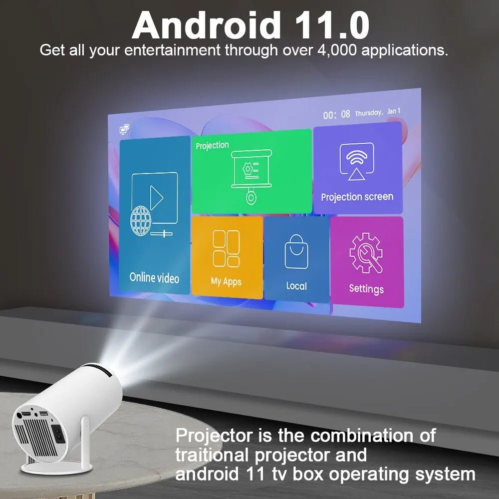 Hy300 4K Android iOS Magcubic Projector - Supersell