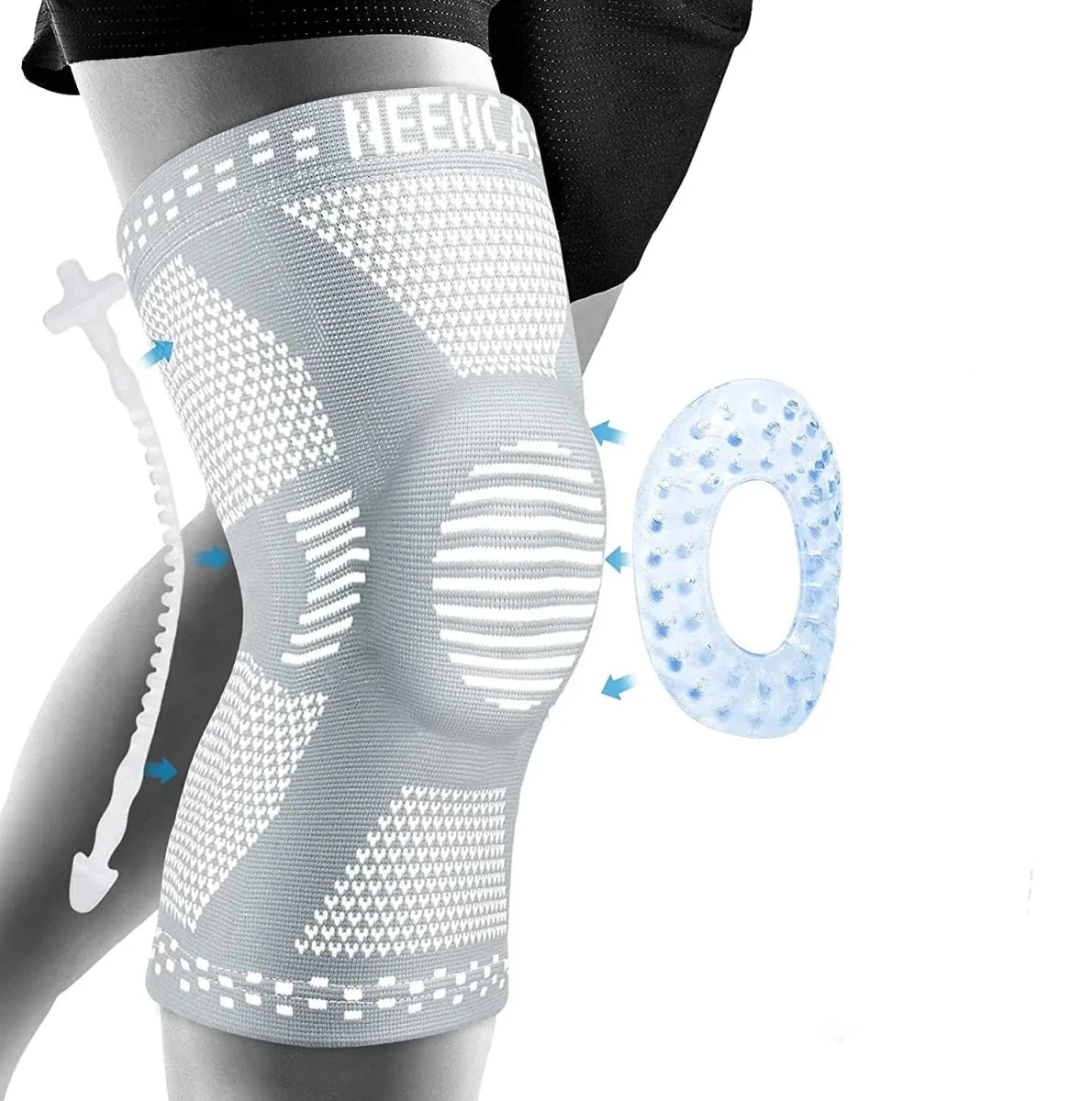 Knee Compression Sleeve for Knee Pain Meniscus Tear Injury Recovery - Supersell