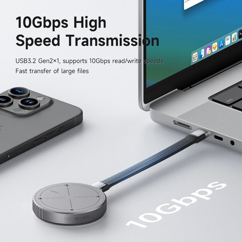 Magnetic M.2 NVMe SSD Enclosure Magsafe SSD Case USB C 3.2 Gen2 to NVMe PCI - E - Supersell