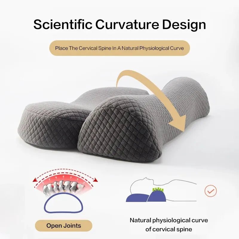 Memory Foam Contour Cervical Pillow | Ergonomic Orthopedic Sleeping Pillow - Supersell