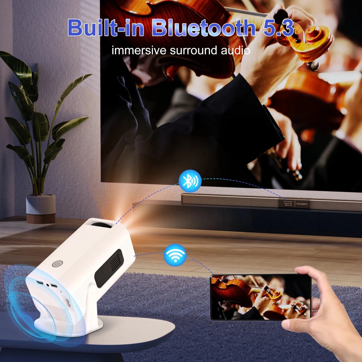 Mini Projector Salange P330W 4K - Supersell