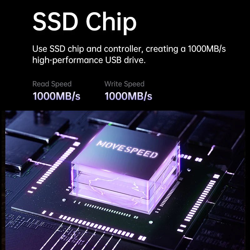 MOVESPEED Solid State Pen Drive USB3.2 Gen 2 + Type C Flash Drive - Supersell