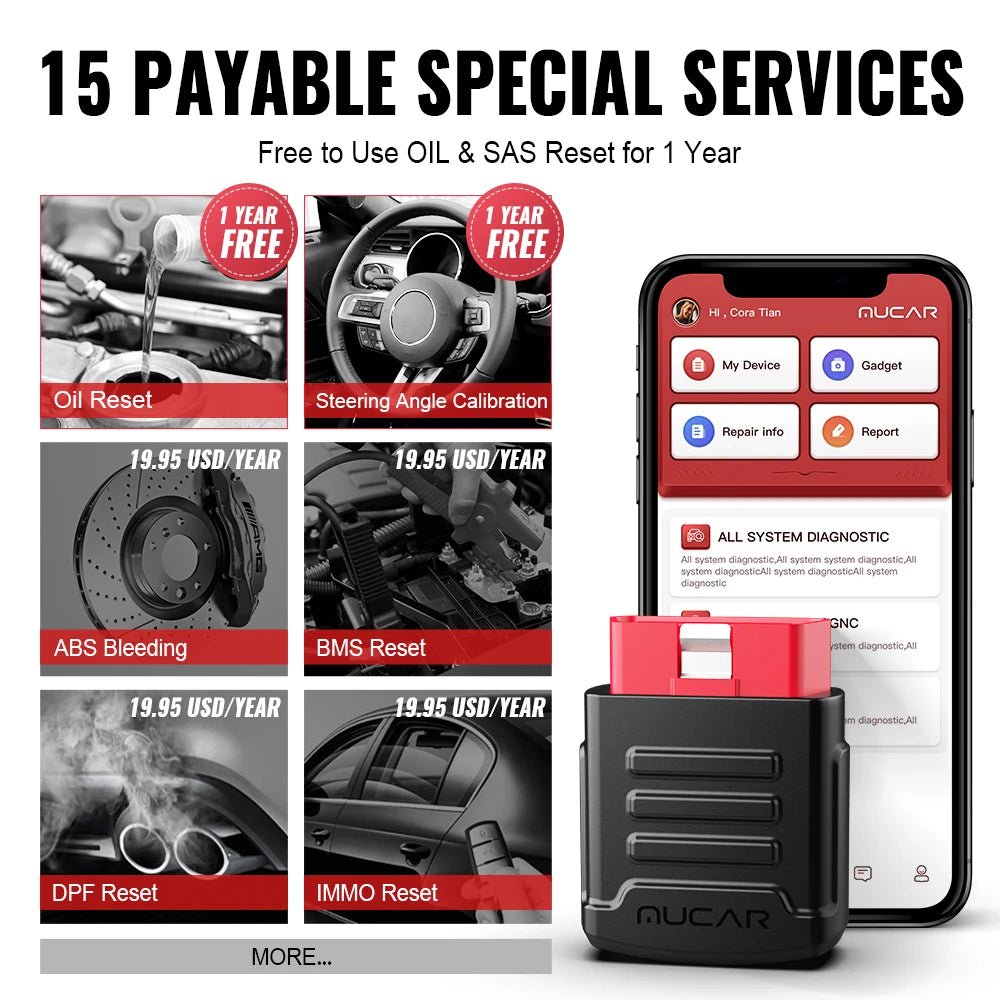 MUCAR BT200 Pro Automotive Diagnostic Tools Obd 2 - Supersell