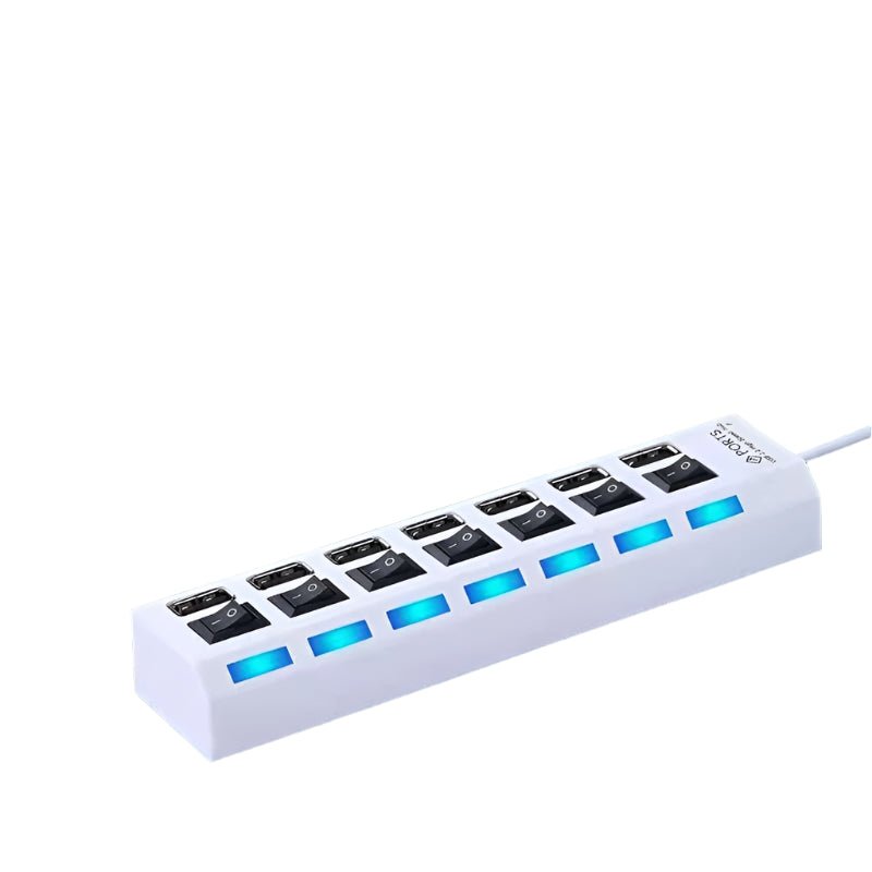 Multi USB Splitter Hub - 4/7 Ports | Power Adapter Compatible