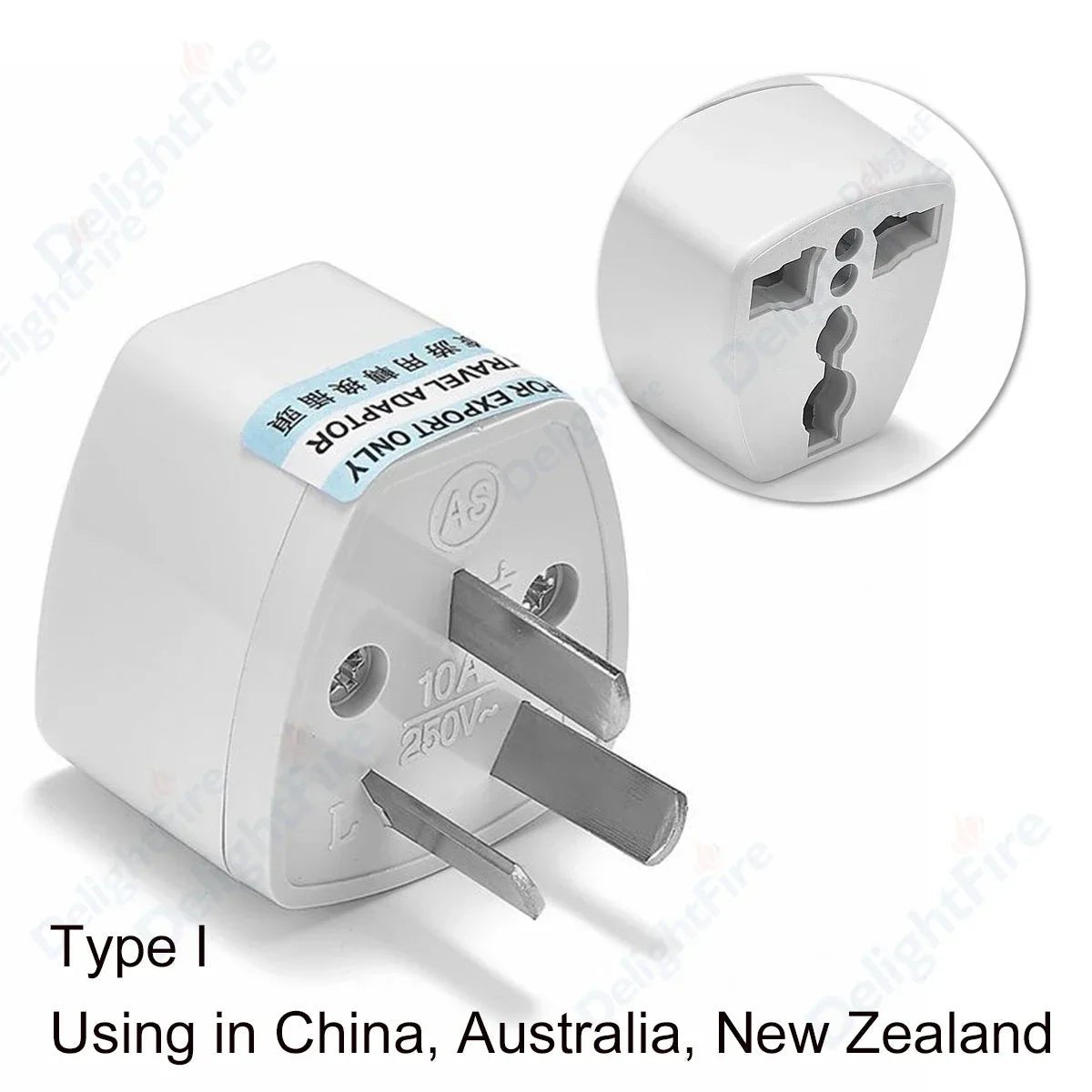 Multiplug AU / NZ Plug Adapter for EU/US/UK Power Cord