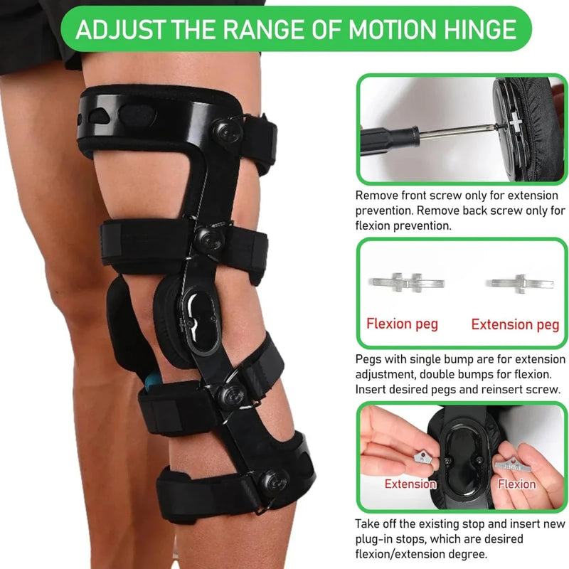 Orthopedic Hinged ROM Knee Brace for Injury Recovery - Supersell
