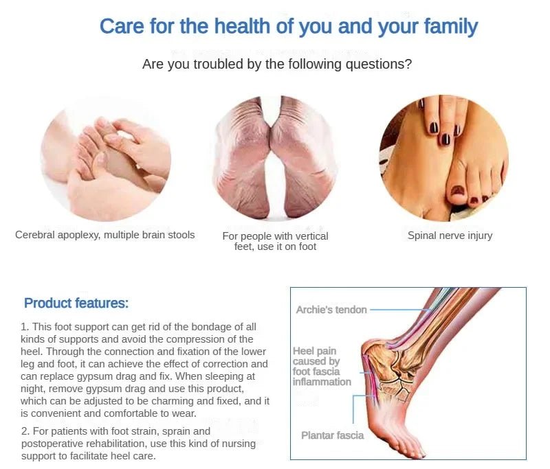 Plantar Fasciitis Night Splint | Foot Drop & Achilles Tendon Brace - Supersell