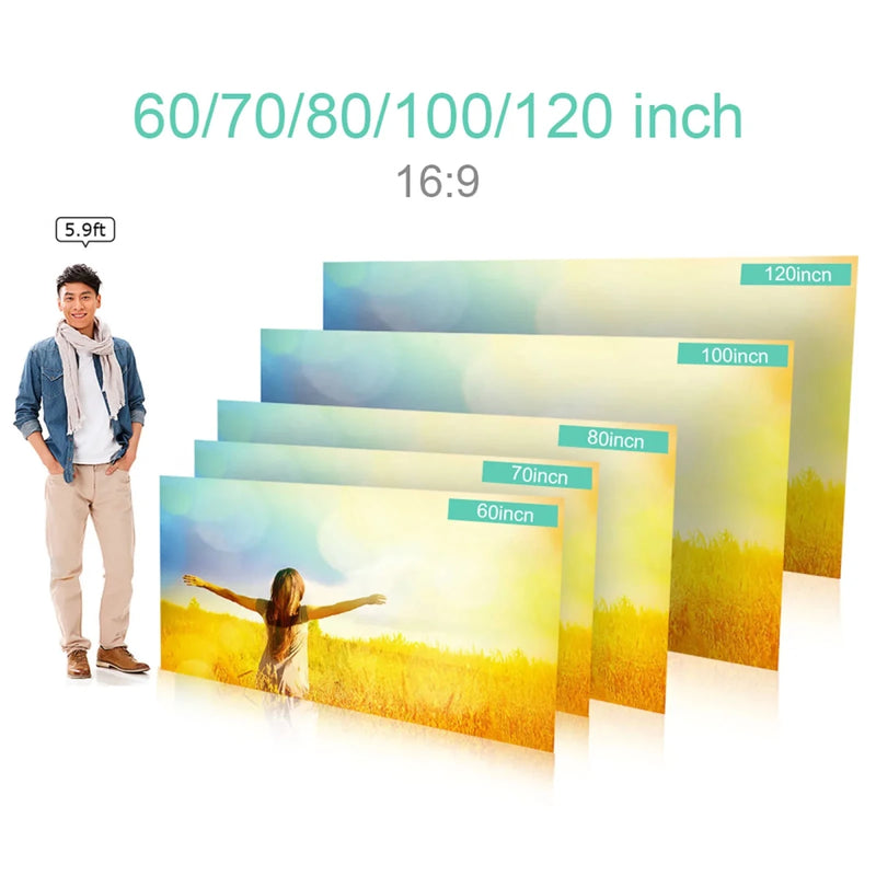 Portable Projector Screen Cloth Anti - Light Screen for Home Outdoor Projector - Supersell