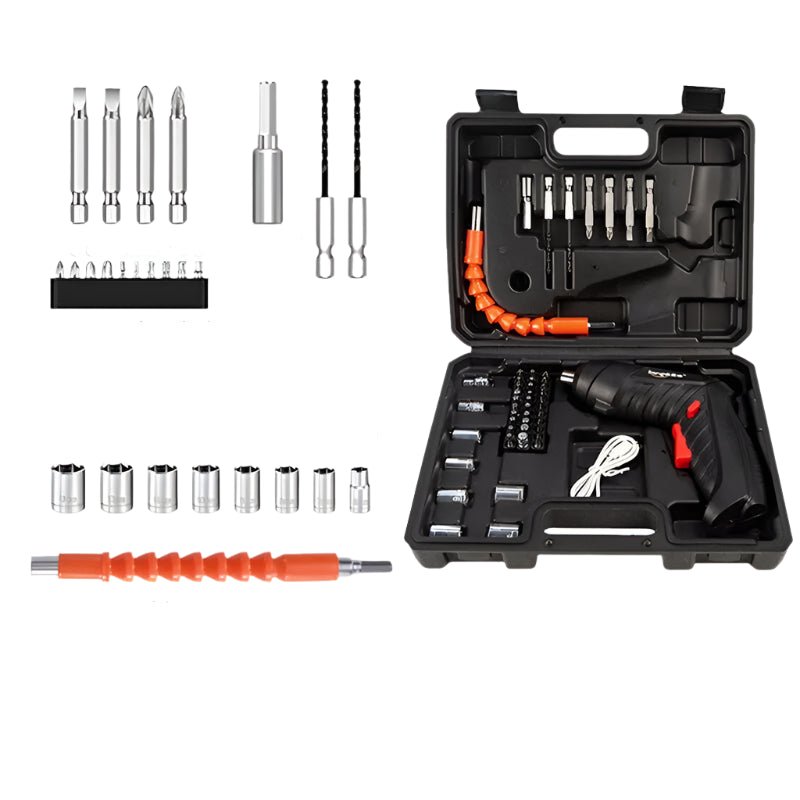 Power drill Tools Set Household Maintenance Repair 1800mAh Lithium Battery - Supersell