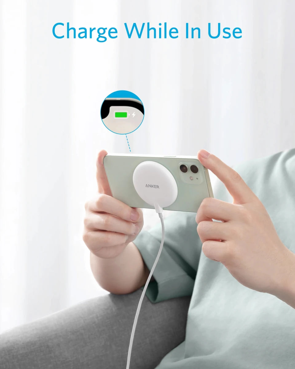 PowerWave Anker 313 Magnetic Wireless Charger USB - C Cable - Supersell