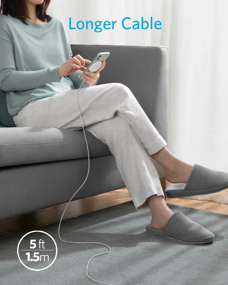 PowerWave Anker 313 Magnetic Wireless Charger USB - C Cable - Supersell