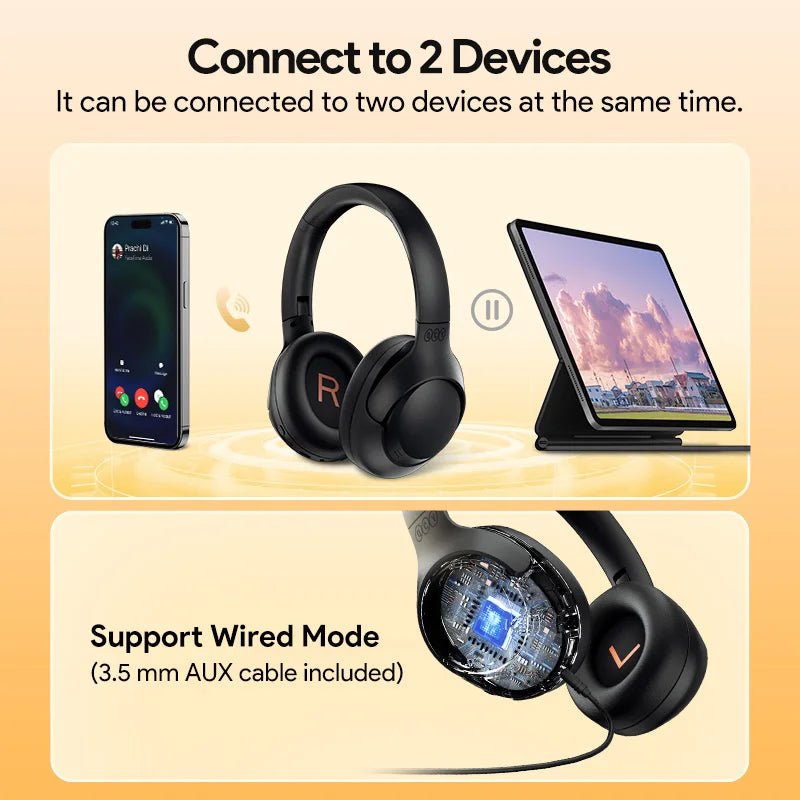 QCY Wireless Over Ear Headphones - Supersell