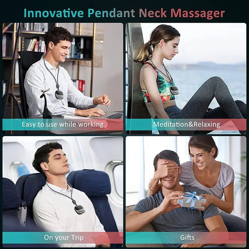 Smart Hanging Neck Cervical Spine Massager with Hot Purse TENS Massage - Supersell