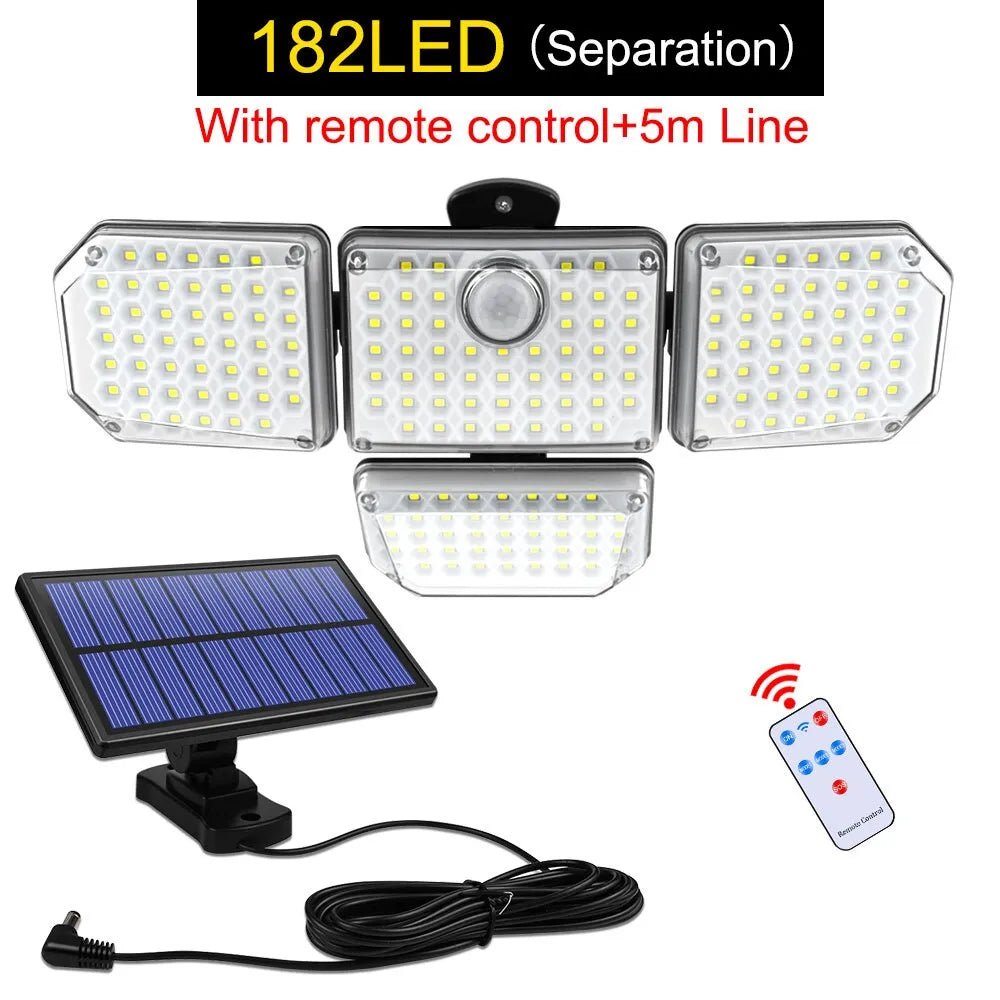 Solar Outdoor Light 182/112 LED Solar Security Flood Lighting - Supersell