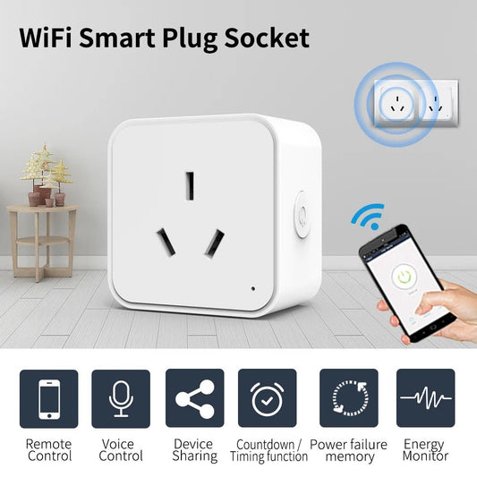 Tuya Smart Power Socket AU/NZ Adapter Wi - Fi Multi - Function Intelligent Outlet - Supersell