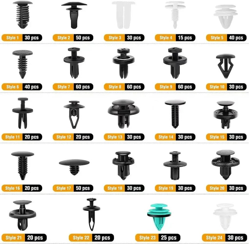 Universal Car Clip Fastener Kit – Bumper, Fender & Trim Retainers - Supersell